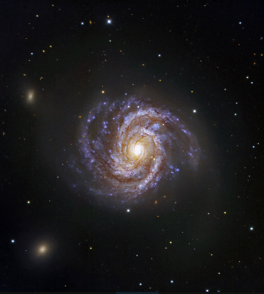 Good Earth-based image of the M-100 galaxy
