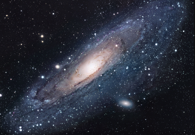 Nearby spiral nebulae later identified as the Andromeda Galaxy.